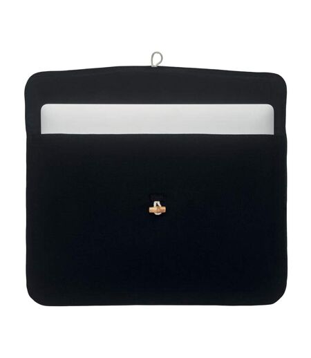 Plain bamboo laptop sleeve one size black MidOcean