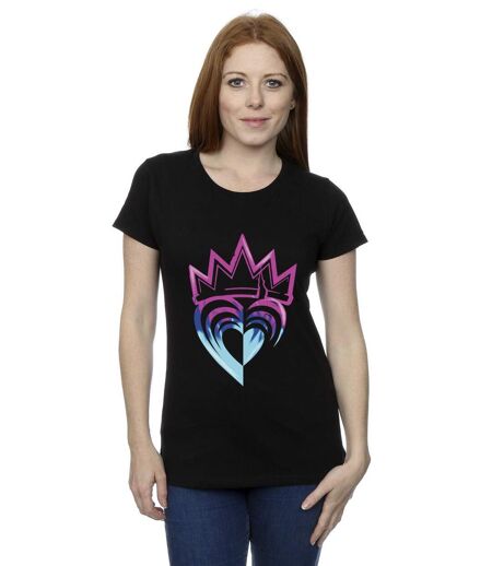 Disney - T-shirt DESCENDANTS PINK CROWN - Femme (Noir) - UTBI17738