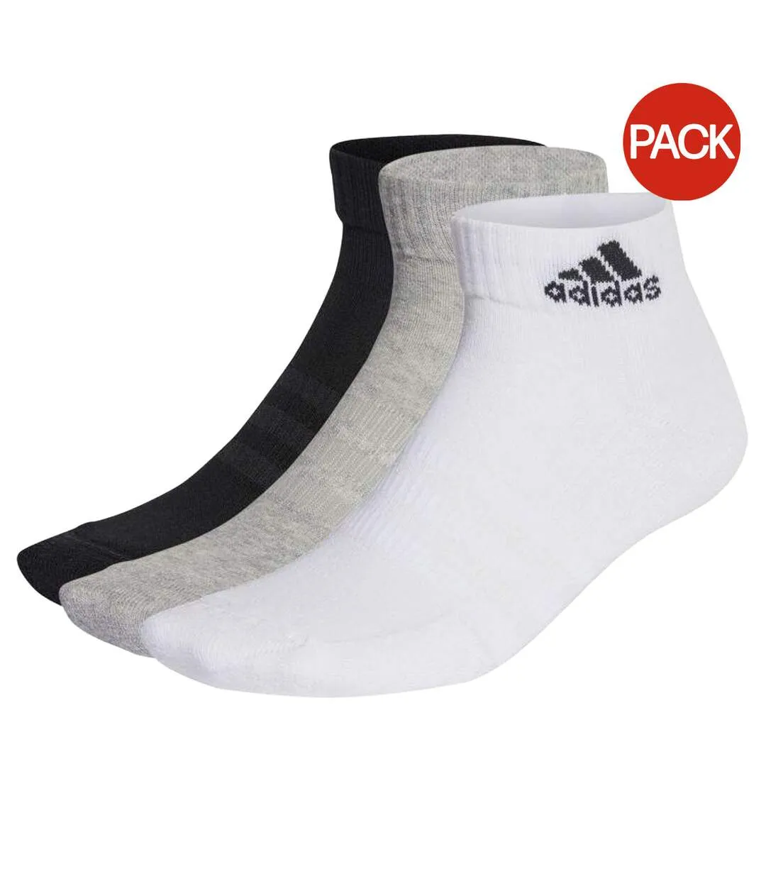 Chaussettes Sportswear Adulte Blanc Noir Gris Argenté Adidas-1