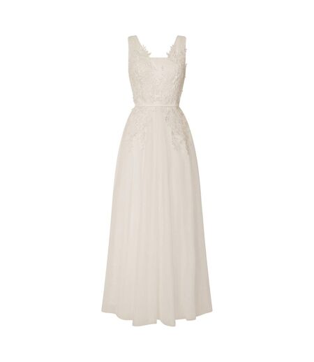 Little Mistress Womens/Ladies A-Line Applique Bridal Dress (Ivory) - UTLM1183