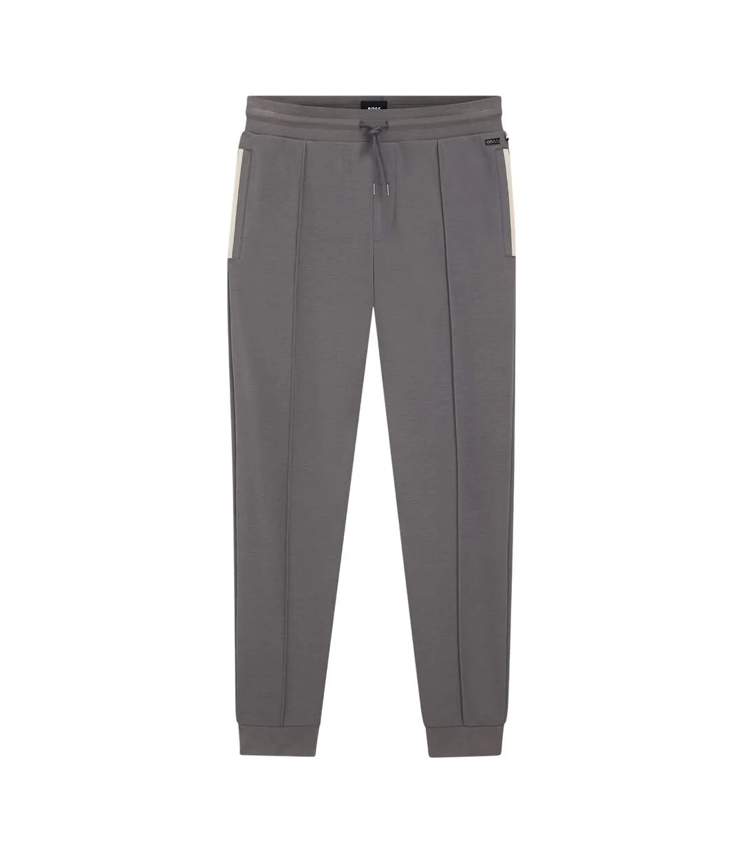 Mens Sense Patterned Slim Joggers Dark Grey Boss-2