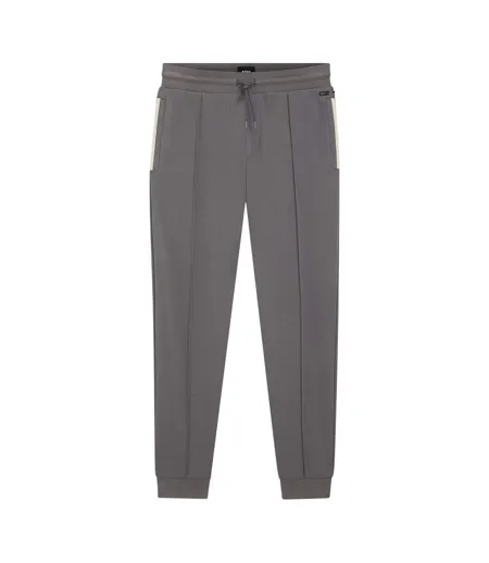 Mens Sense Patterned Slim Joggers Dark Grey Boss