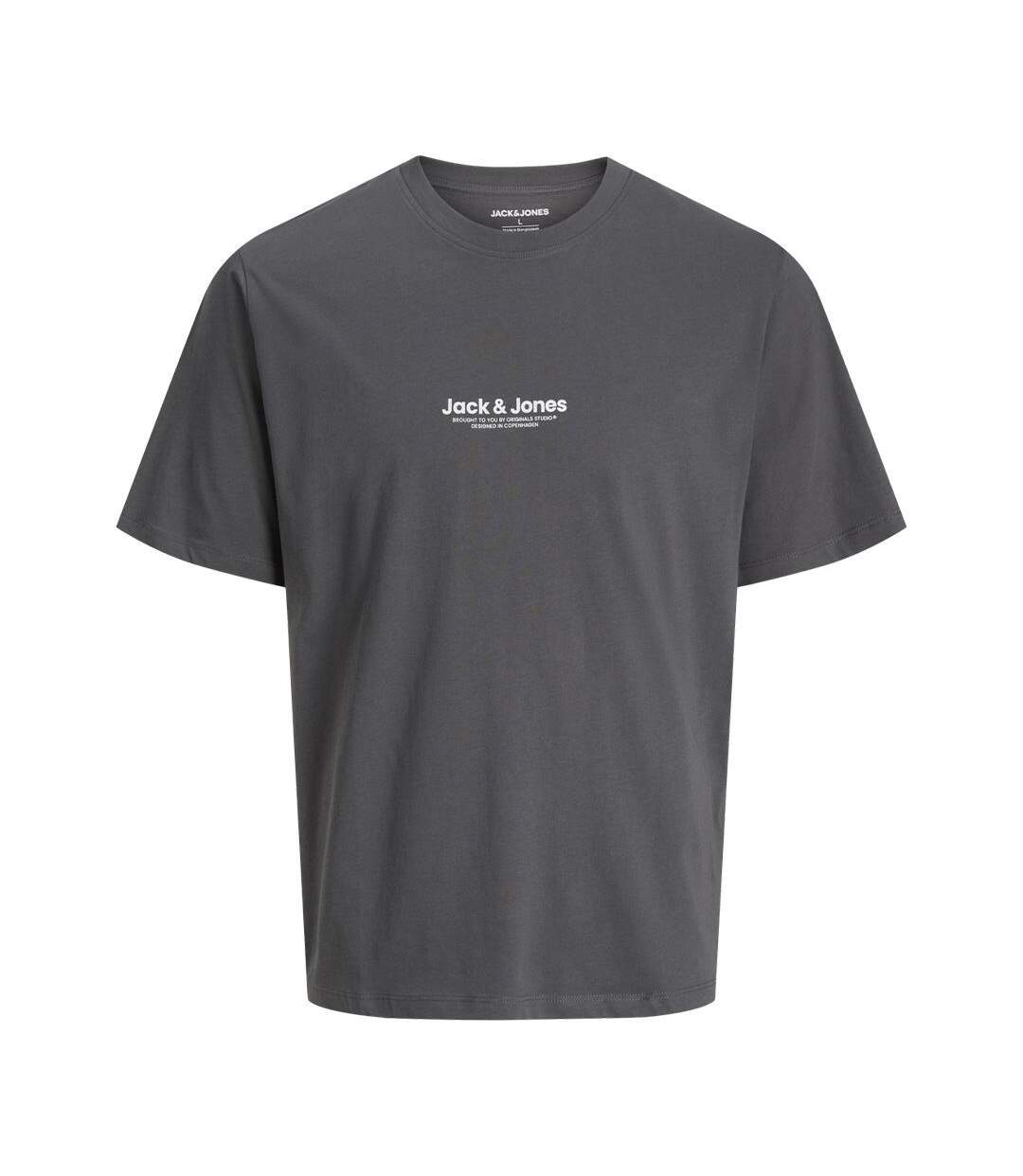 T-shirt gris homme jack & jones whvesterbro - l-1