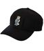 Mens Cotton Baseball Cap Black Maison Kitsuné-1