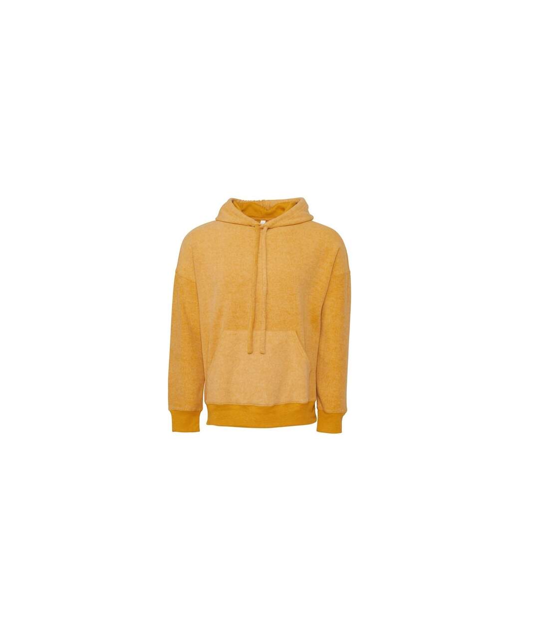 Unisex adult suedette pullover hoodie mustard yellow heather Bella + Canvas