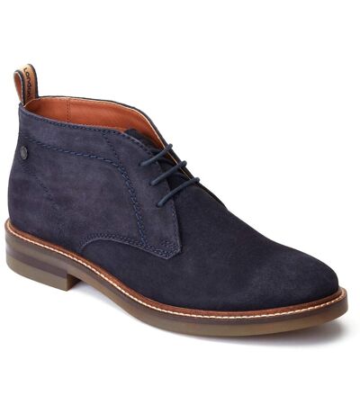 Mens knebworth leather chukka boots navy Base London