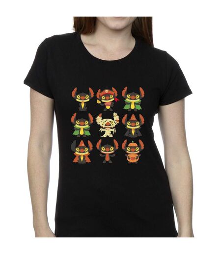 Disney T-shirt en coton Femmes/Ladies Lilo & Stitch Halloween Costumes (Noir) - UTBI26030