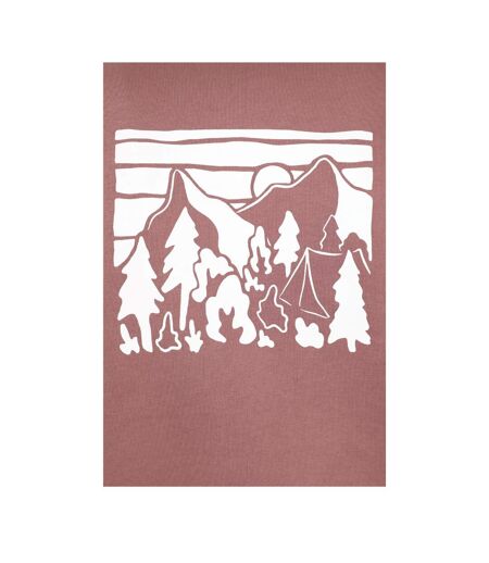 Mens Mountain Badge Hoodie Light Brown Mountain Warehouse