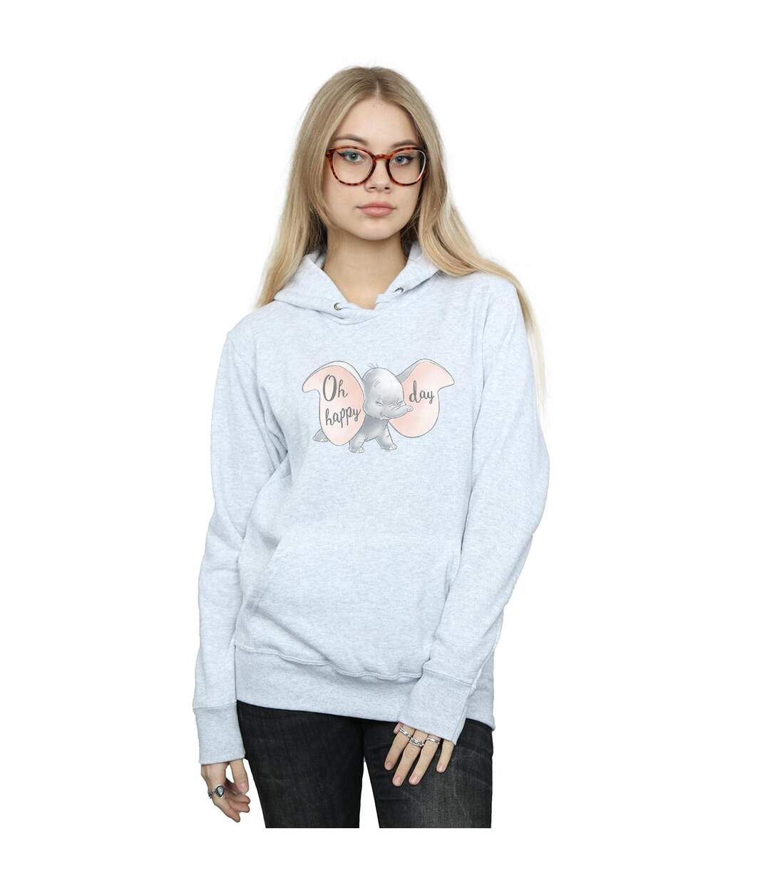 Disney Sweat à capuche Dumbo Happy Day Femme/Femme (Gris sportif) - UTBI5166-2