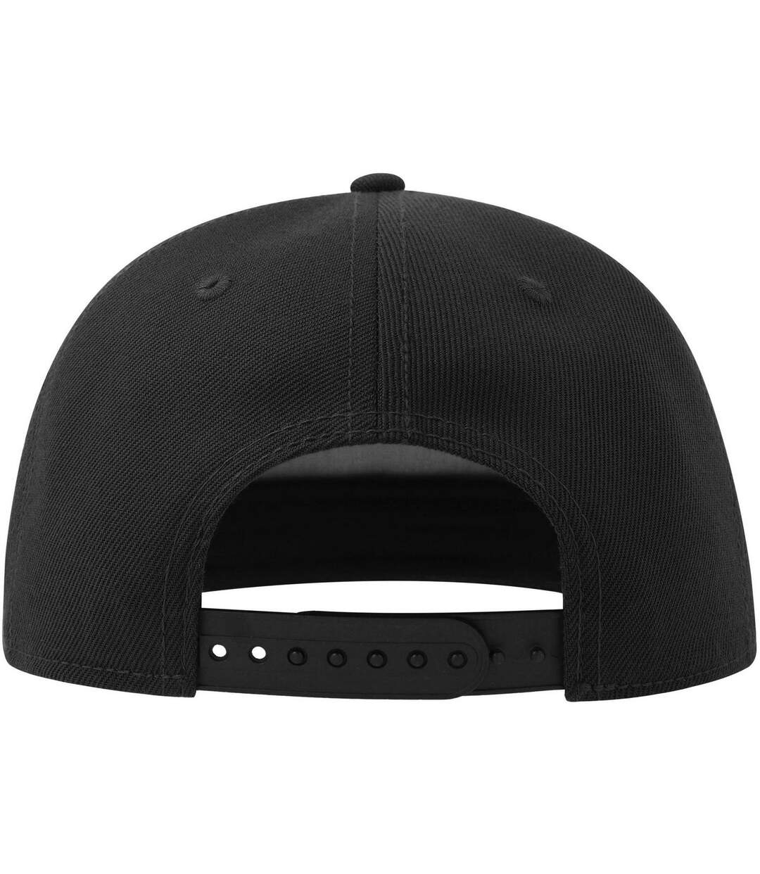Unisex adult 5 panel snapback baseball cap black Atlantis-2