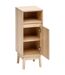 Meuble bas 1 porte et 1 niche effet bois naturel ABANA - Beige-3