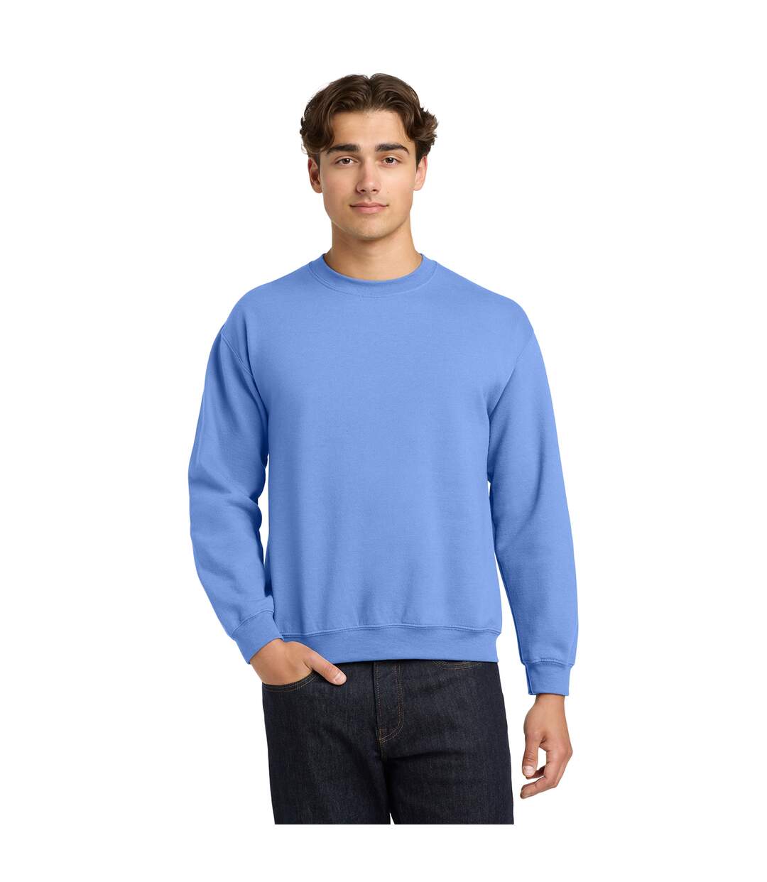 Sweat Adulte Bleuet Clair Gildan-1