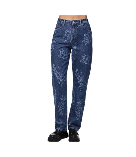 Jean droit bleu femme pieces flora