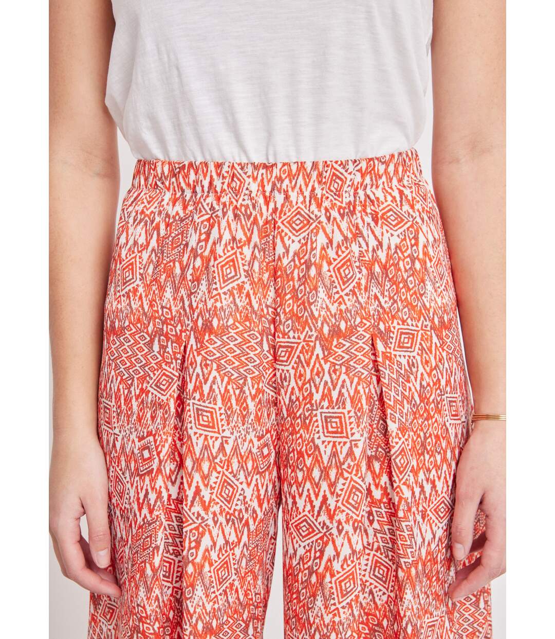 Jupe-culotte taille élastiquée ample-5