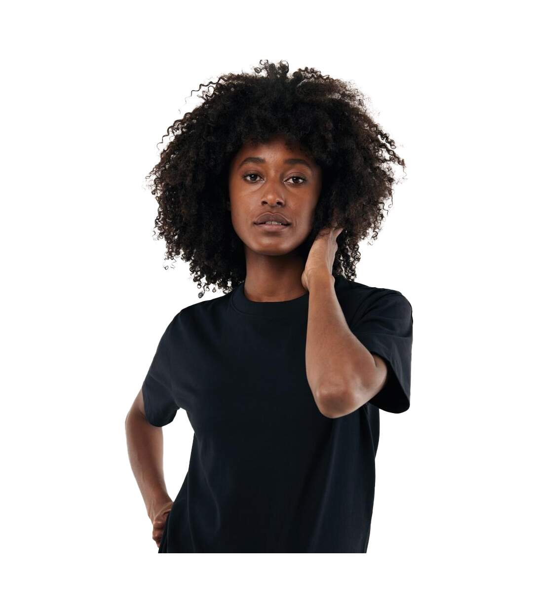 Unisex Adult Nikko Recycled Cotton Heavyweight T-shirt Black Iqoniq-4