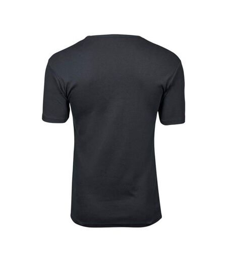 Mens Interlock Short Sleeve T-shirt Dark Grey Tee Jays