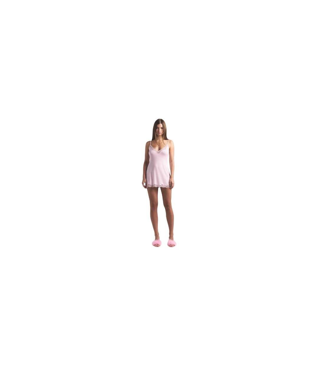 Womens/ladies Lace Trim Nightie Bloom Skims-1