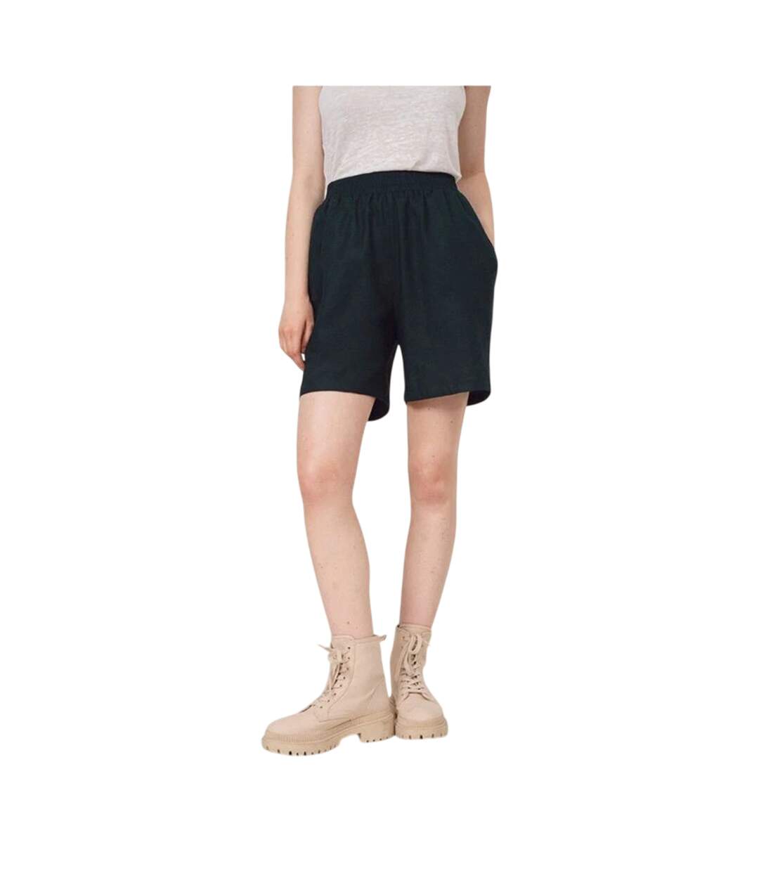 Short Motif/style Uni Femme Bleu Marine Outhorn-2