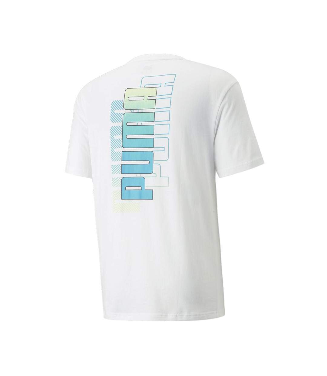 T-shirt blanc homme puma power summer graphic - l-2