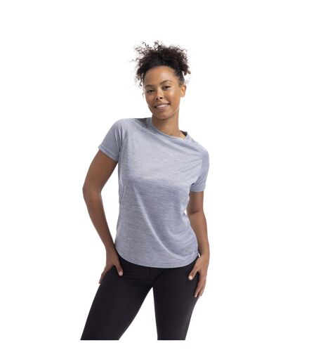 Haut De Sport Chiné Manches Courtes Selinne Femme Bleu Ciel Chiné Trespass
