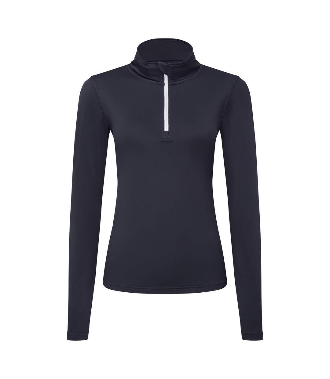 Haut De Sport Manches Longues Sport Femme Bleu Marine Foncé Blanc TriDri-1