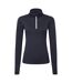 Haut De Sport Manches Longues Sport Femme Bleu Marine Foncé Blanc TriDri-1