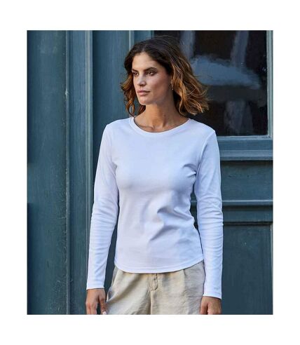 Tee Jays Womens/Ladies Interlock Long-Sleeved T-Shirt (White) - UTPC4303