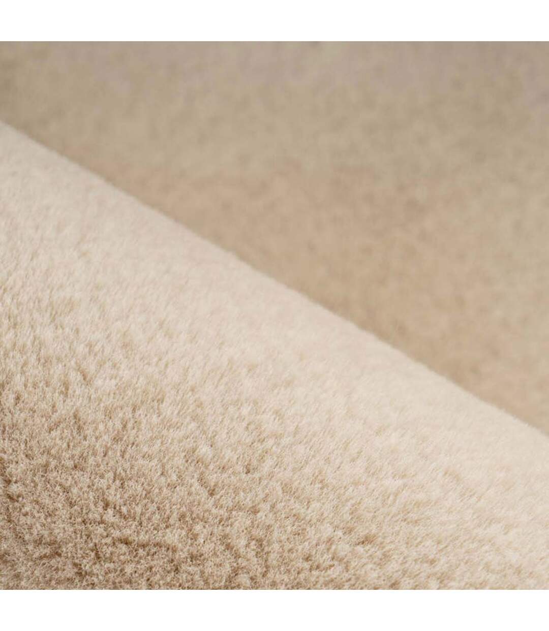 Tapis Uni Doux Poils Longs Rabbit 60x90cm Ivoire-3