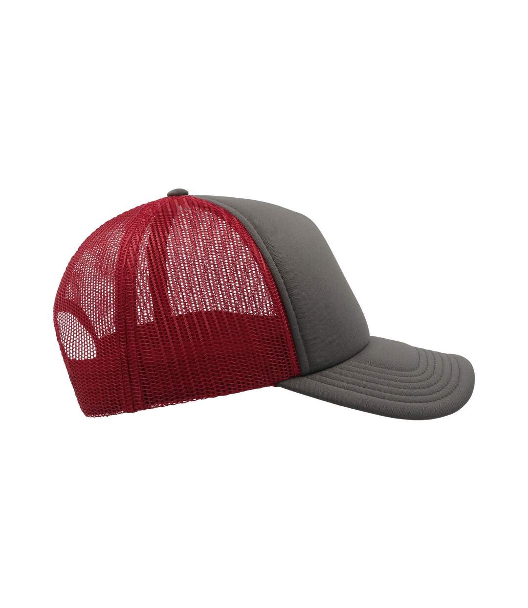 Casquette style trucker rapper mixte gris / rouge Atlantis-4