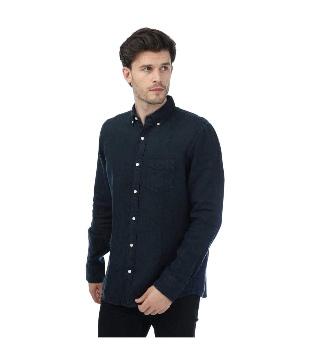 Chemise Motif/style Lin Homme Bleu Marine Gant-1