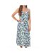 Robe Blanche/Bleu à Motifs Femme Vero Moda Easy Strap - L