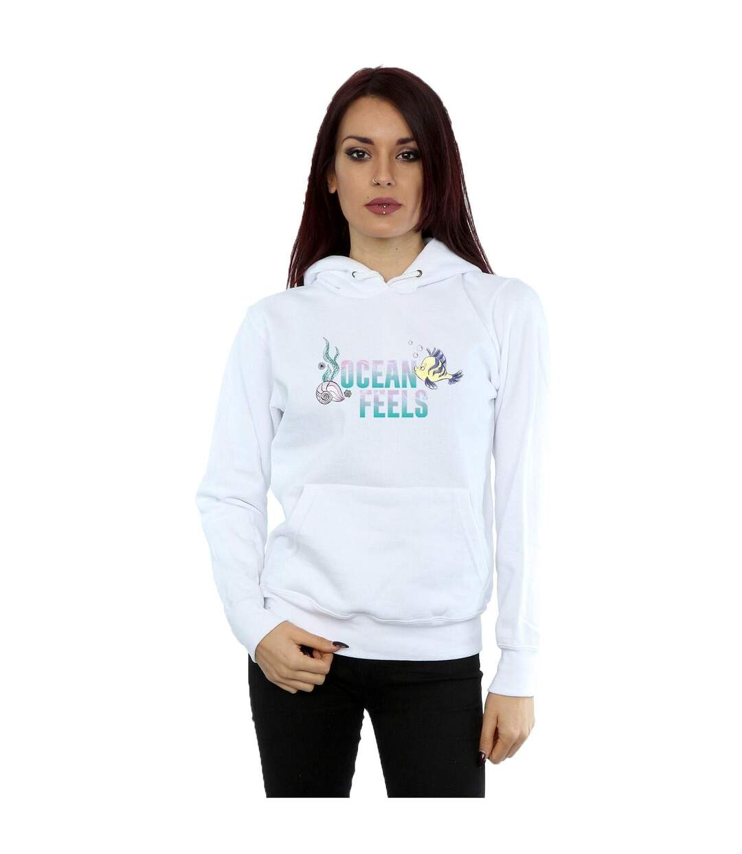 Disney - Sweat à capuche THE LITTLE MERMAID OCEAN - Femme (Blanc) - UTBI9565-2