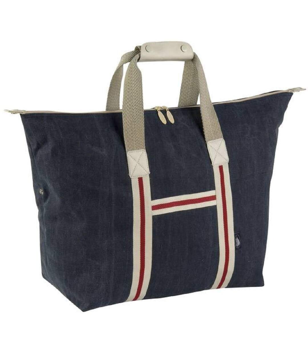 Grand sac shopping en toile fourre tout - PK024 - bleu marine-1