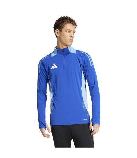 Mens Half Zip Long-sleeved Jersey Royal Blue Adidas