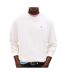 Sweat blanc homme tommy jeans flag crew - l-1