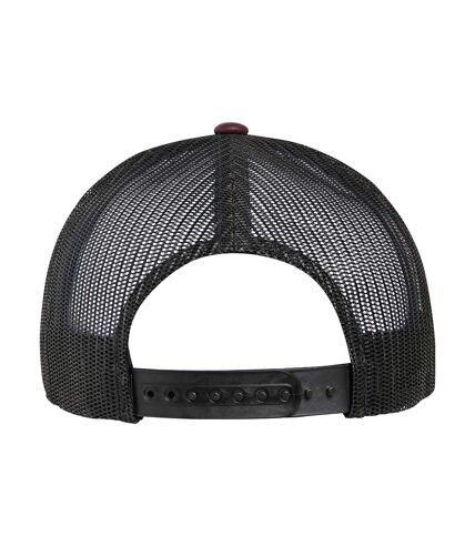 Casquette trucker adulte pourpre / noir Flexfit