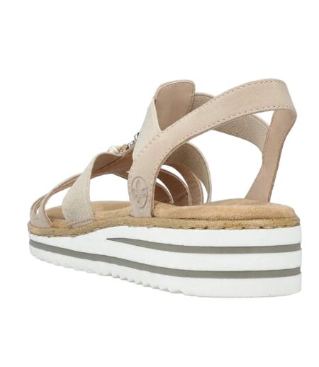 Sandales Style Coquillages Femme Beige Rieker