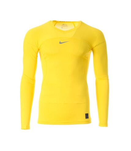 T-shirt Manches Longues Jaune Homme Nike Technique - M