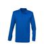 Henbury Adults Unisex Long Sleeve Coolplus Piqu Polo Shirt (Royal Blue)