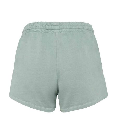 Womens/ladies French Terry Shorts Washed Jade Green Native Spirit