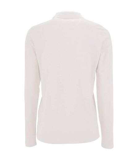 Polo manches longues perfect femme blanc SOLS