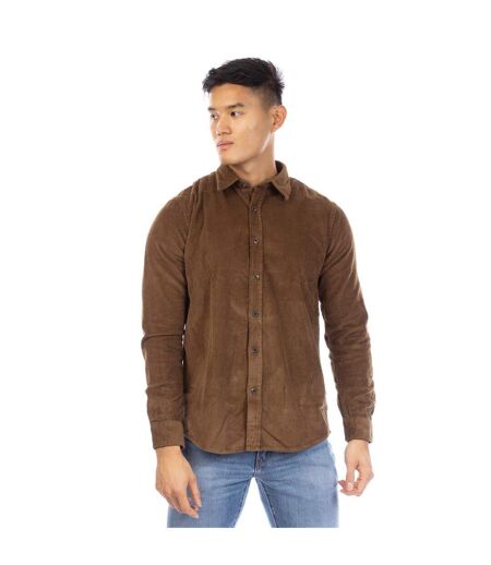 Mens Regular Shirt Brown Peter Werth