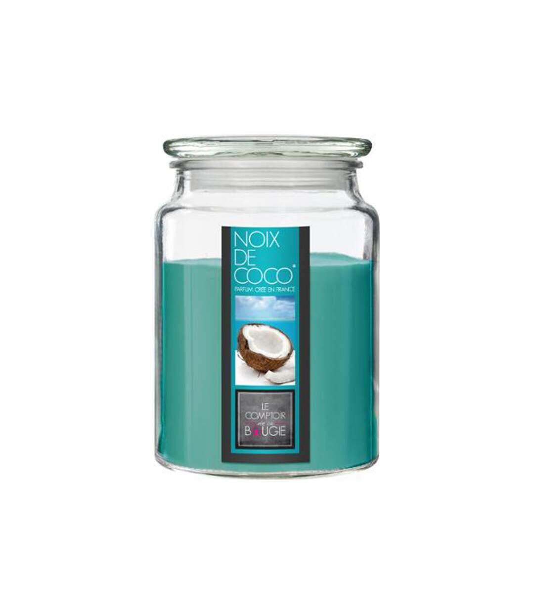Bougie Parfumée en Verre Couvercle 510g Coco-2
