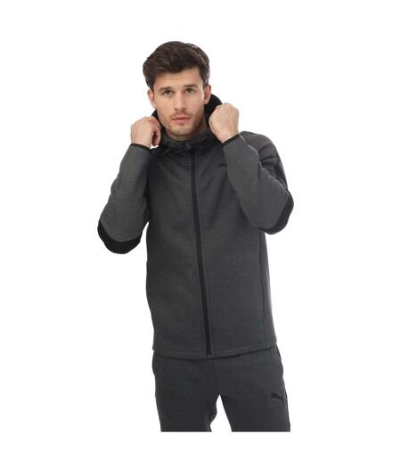 Veste à capuche evostripe core homme gris chiné Puma