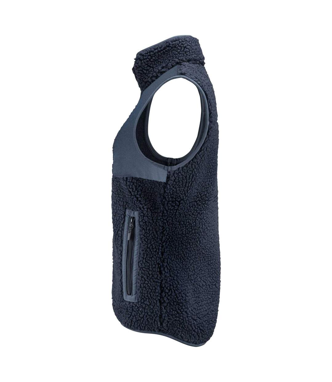 Womens/ladies Kingsley Sherpa Fleece Gilet Navy James Harvest-3