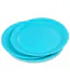 Lot de 20 Assiettes en Carton Vitamine 23cm Bleu-1