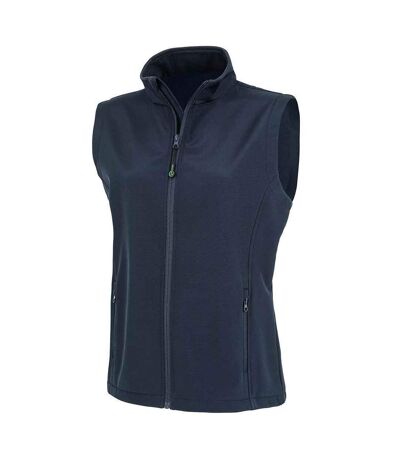 Womens/ladies softshell body warmer navy Result Genuine Recycled