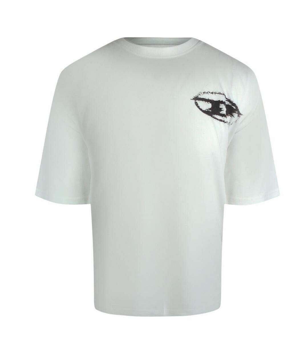 T-shirt Motif/style Logo Homme Blanc Diesel-1