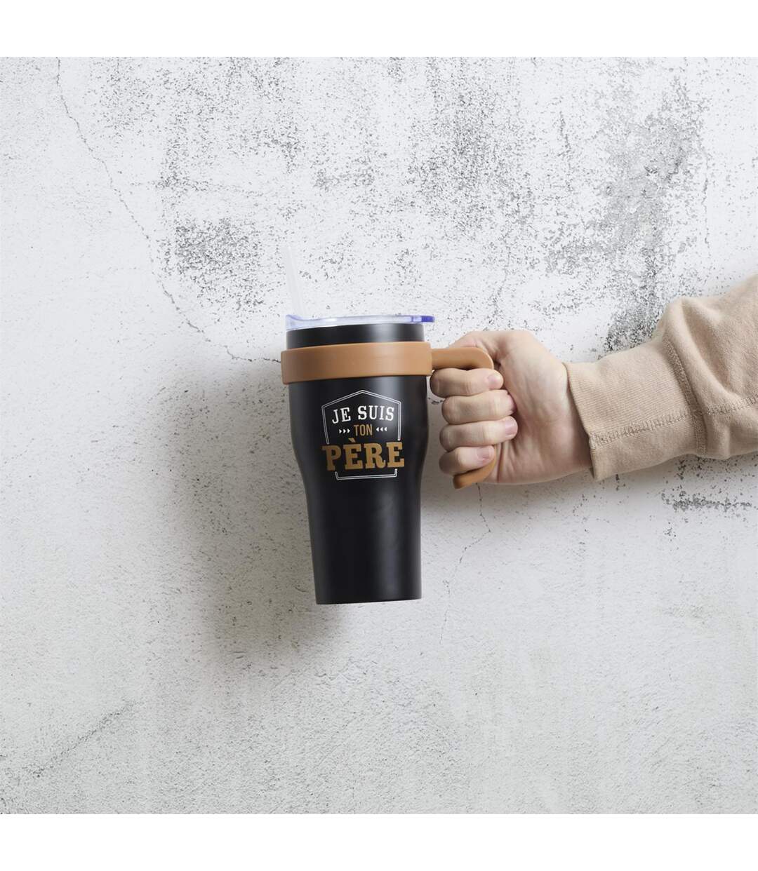 Mug de Transport en Inox Je Suis Ton Père 60cl Noir-4