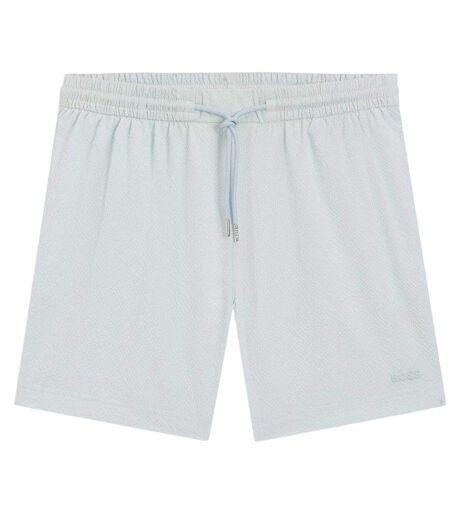 Mens Quick Dry Relaxed Fit Swim Shorts Open Blue Boss